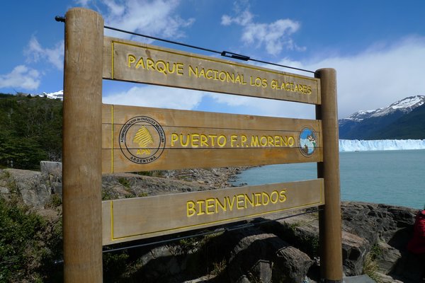 Welcome to the National Park of Glaciers, Puerto Moreno