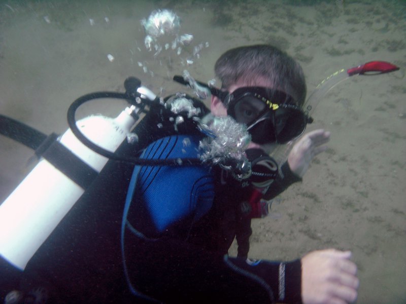 George underwater
