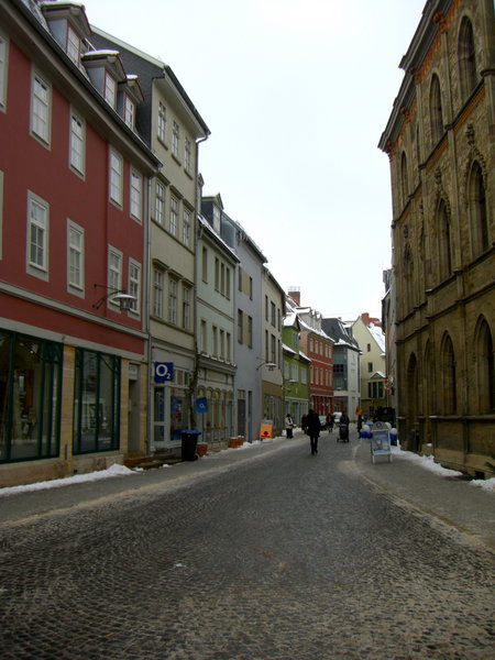 Narrow streets in the middle of town