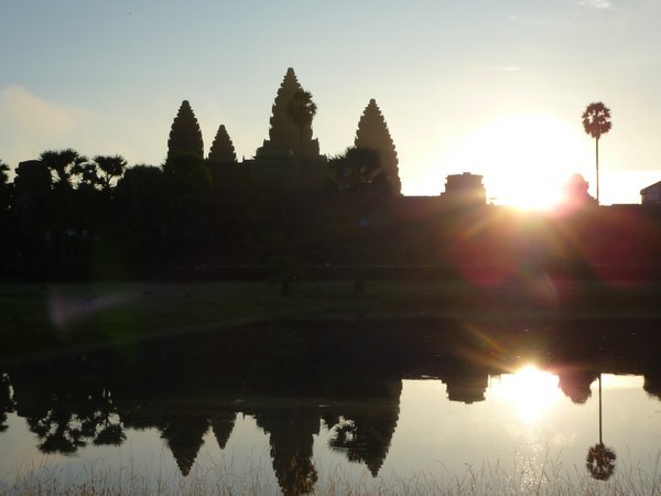 Sun finally risen at Angkor Wat
