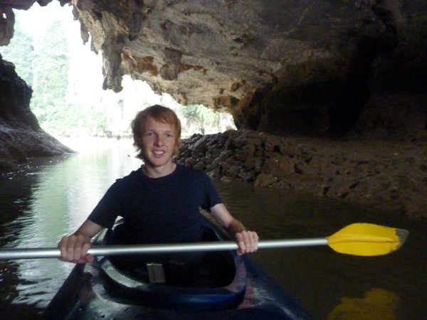 Kayaking round Halong Bay