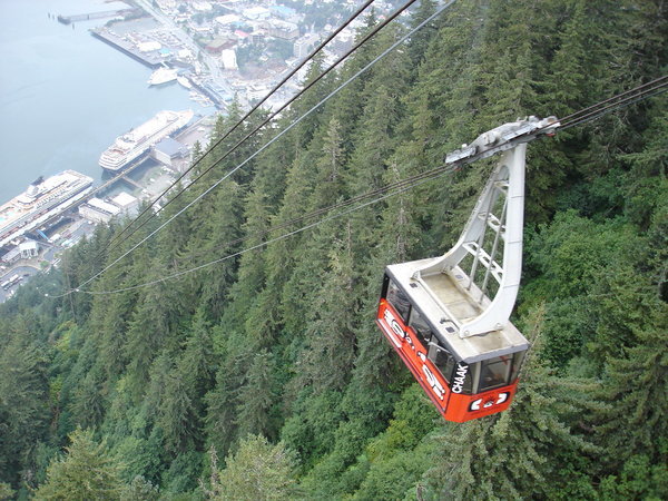 The tram on Mt. Roberts