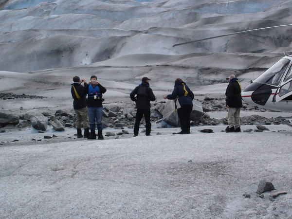 Andy & Joe's group on the glacier