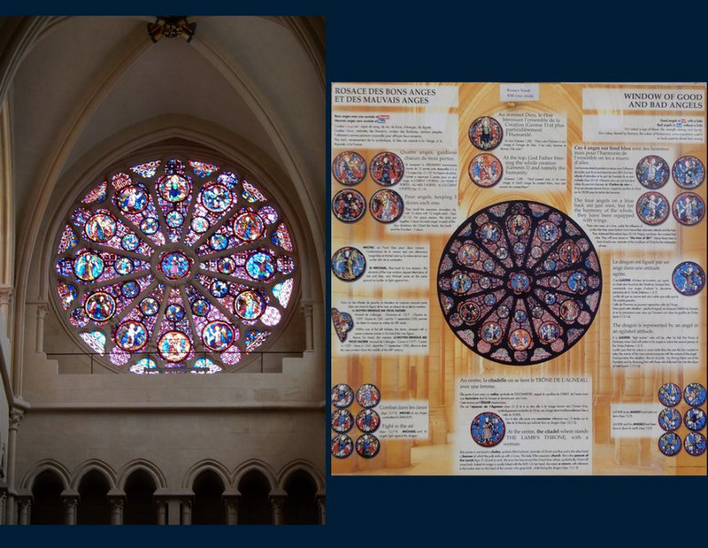 The Rose Window is of Good and Evil Angels