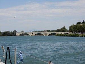 The Famous Avignon Bridge Sighted Ahead