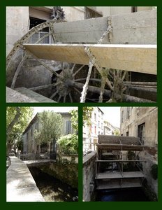 Waterwheels Used in the Cloth Industry Area of Avignon