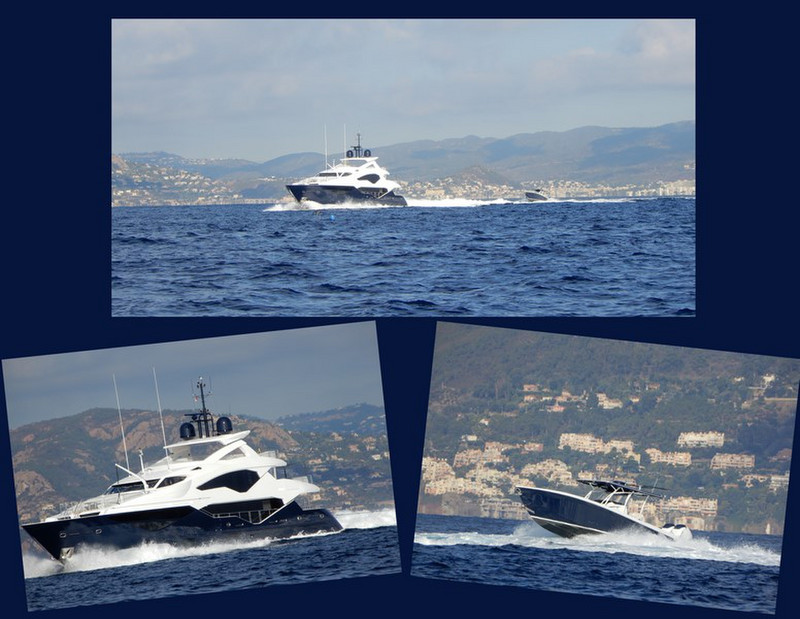Yes, the "small" boat is a dinghy for the larger yacht