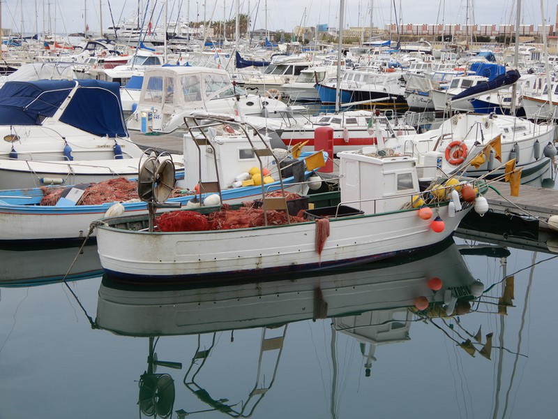 One of the Working Fishing Boats in Imperia Marina