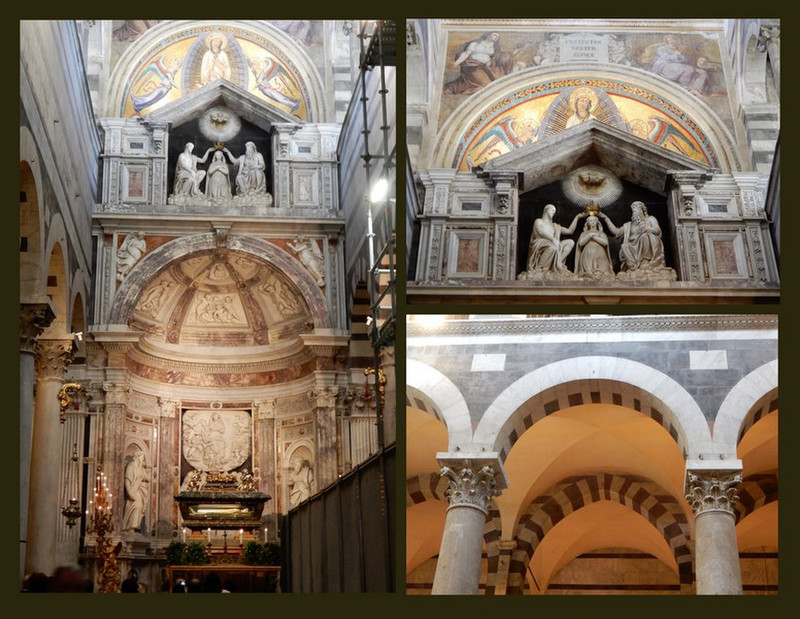 A Few of the Many Details inside the Cathedral in Pisa