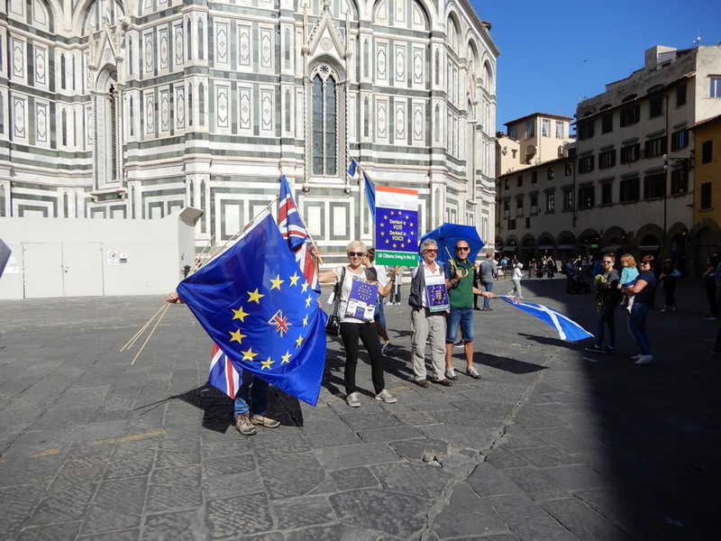 A Few Brits Protesting While in Florence