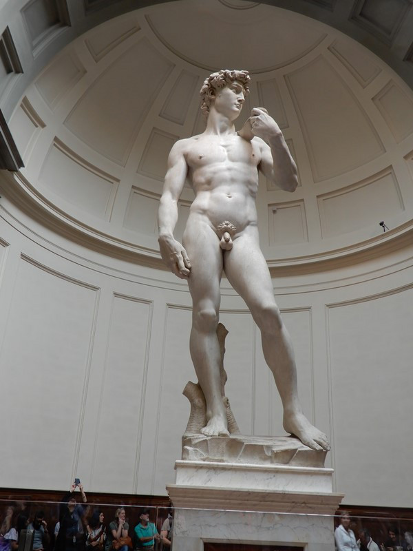 Michaelango's David on display in Galleria dell'Academia