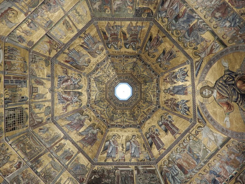 Looking Up at The Octagonal Dome of the Cathedral