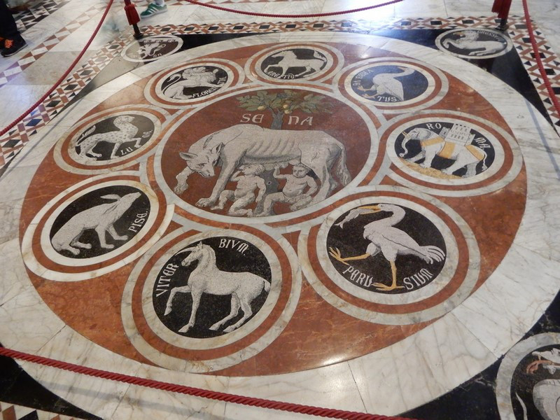Siena in the Center Depicted as a She-Wolf Surrounded