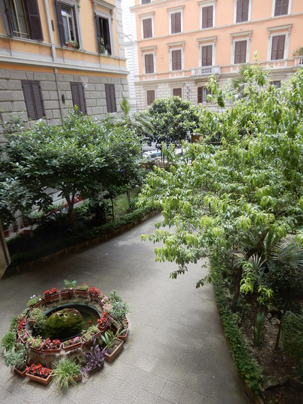 View of the Garden from Our B&B in Rome
