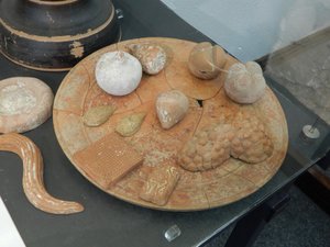 A Plate of Ceramic Food Made to Bury with the Dead