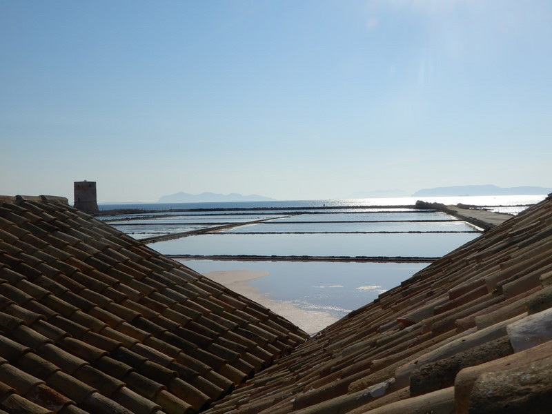 Looking Out Over the Salt Pans in Trapani