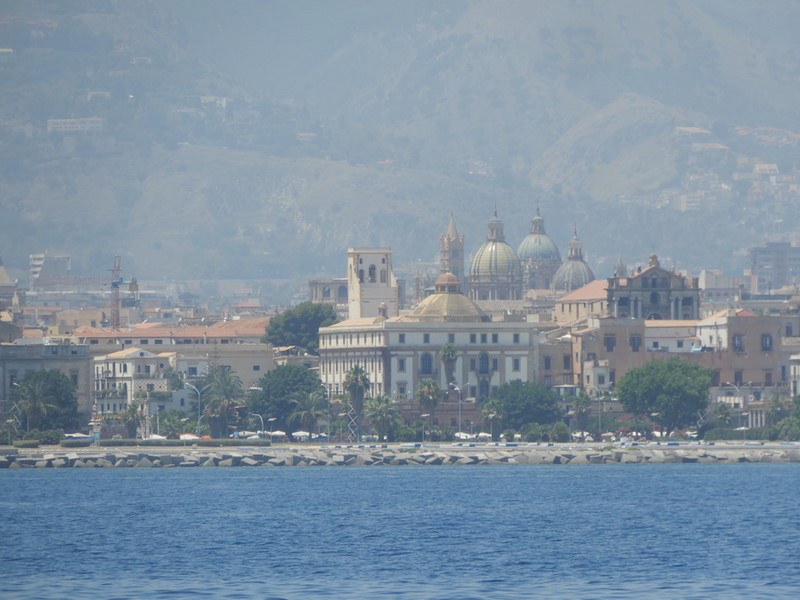 View of Palermo Skyline As We Were Arriving