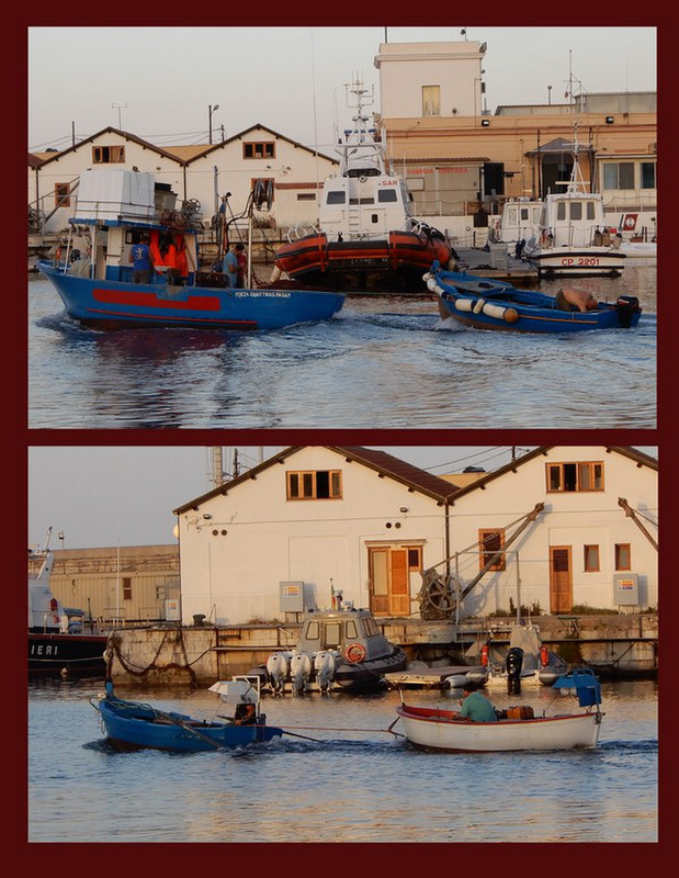 Fishing Boats Went Out of the Harbor Each Evening