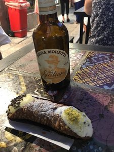 Tried Sicilian Beer and of Course a Cannoli