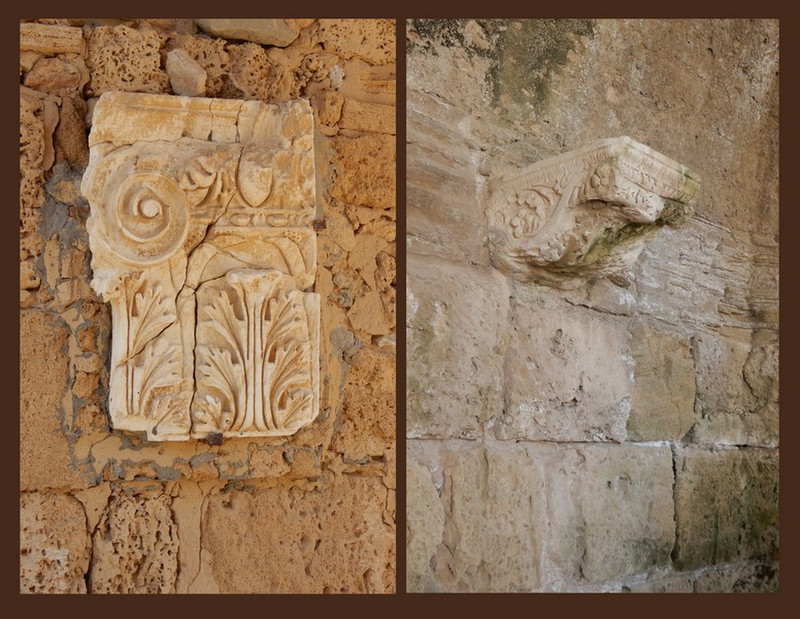 A Couple of the Wall Details at the Roman Baths