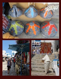Lots of Local Crafts & Artwork On Sale in Sidi Bou Said