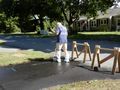 The Weather Was Warm Enough to Seal The Driveway