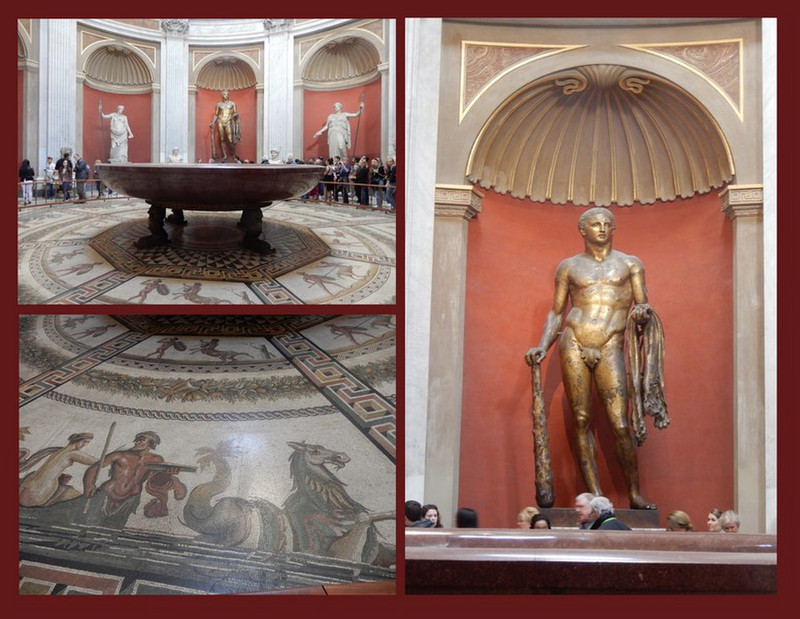 The bronze statue of Hercules, Mosaic Floor