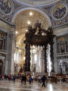 Bernini's Bronze Canopy Above the Main Altar