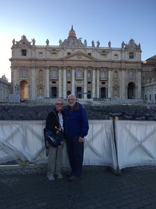At St. Peter's Square in front of the Basilicia