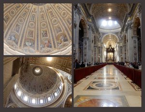 Inside St. Peter's Basilica at the Vatican