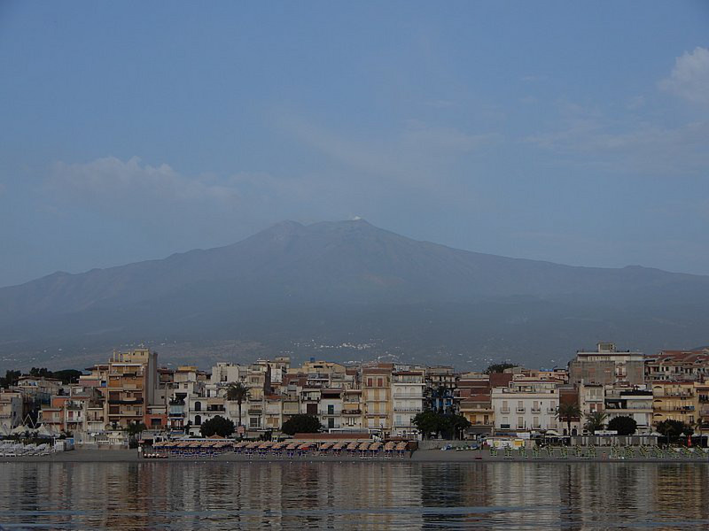 Our View of Mt. Etna from the Anchorage