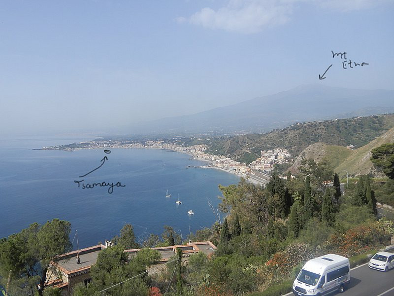 View On Our Bus Ride Up to Taormina