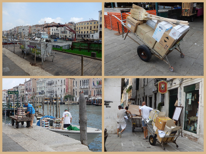All Deliveries Are By Boat or Hand Power in Venice