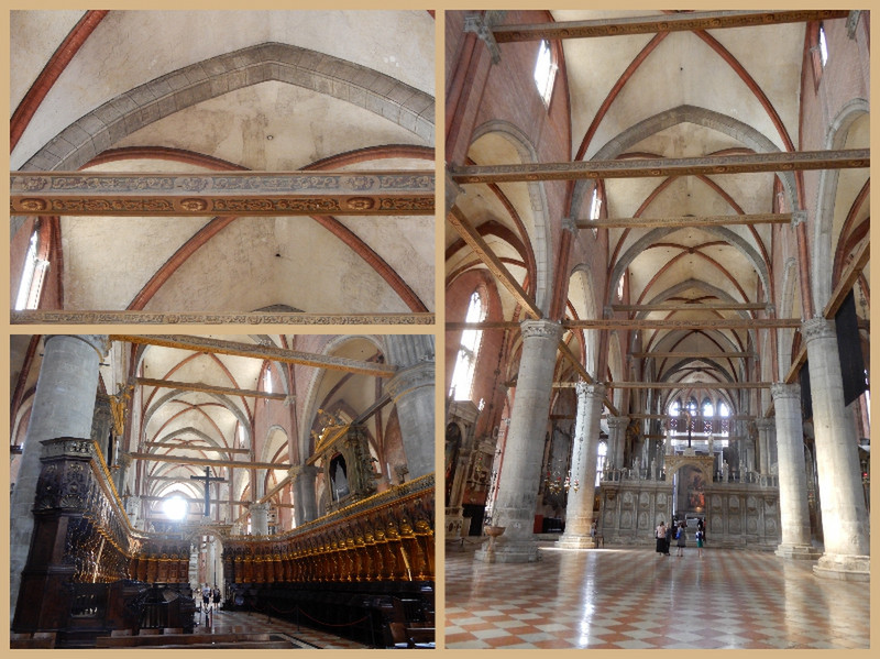 The Interior of the Frari Church is Quite Open