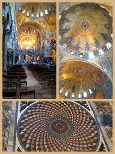 The Dome and Floor Tiles in St. Mark's Basilica