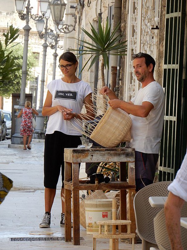 Local Basket Weaving Seen in Trani