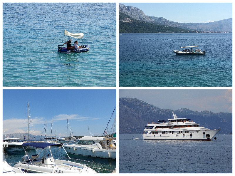 A Real Mixture of Boats Seen In Korcula