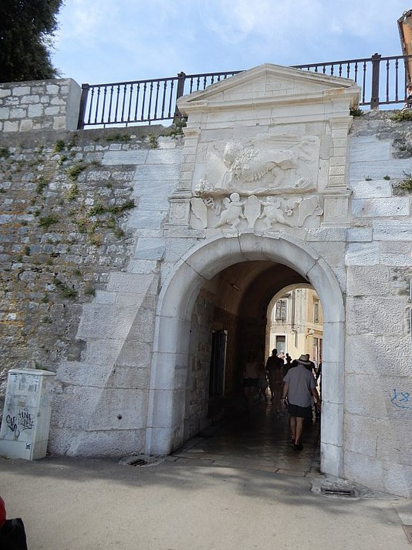 Entering Through the Walled Gate Into Zadar