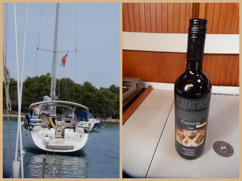 A Wonderful Gift Of Wine From A Boat Anchored Near