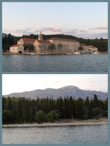 View From Our Anchorage at the 14th C. Monastery