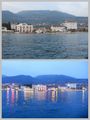 Day & Night View From Our Anchorage in Tivat