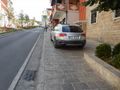 Guess sidewalks in Kruja are for parking as well!