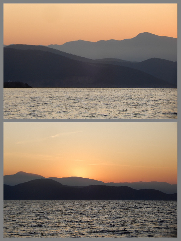 Sunset Views from the Anchorage at Parga