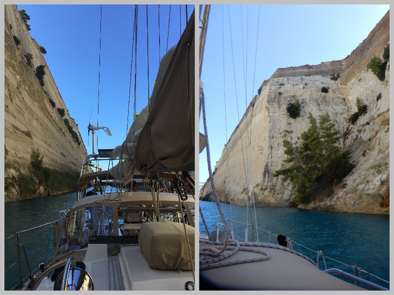 Notice the Height of the Walls of the Corinth Canal