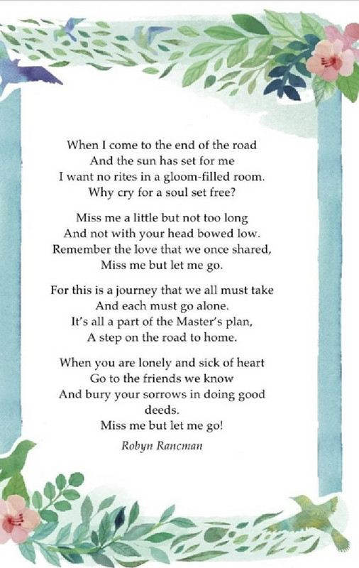 A Wonderful Poem Shared from a Friend