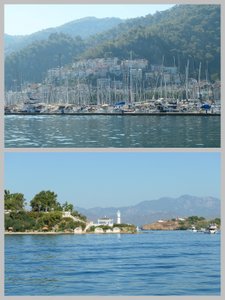 Looking Behind to Fethiye and Ahead Out of the Bay