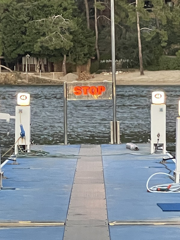 At the End of Our Dock - In Case You Forget to Stop!