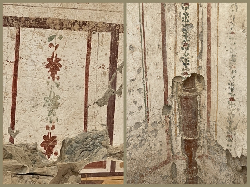 Flower Designs in the Friezes in the Terrace House