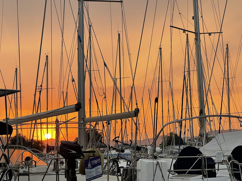 Our First Sunset in Marmaris Marina this Year