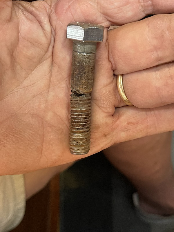 Removed a Bolt and Found It Was Broken